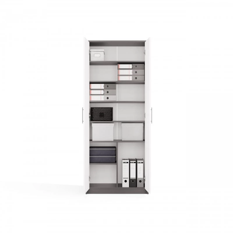 OLIV 2D CLOSED SHELVING UNIT, ANTHRACITE/Balta SET