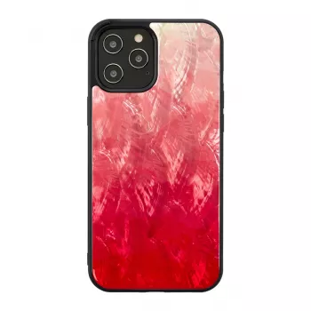 Apsauginis iKins dėklas, skirtas „Apple iPhone 12 Pro Max“ — rausvas ežero atspalvis su juodais akcentais