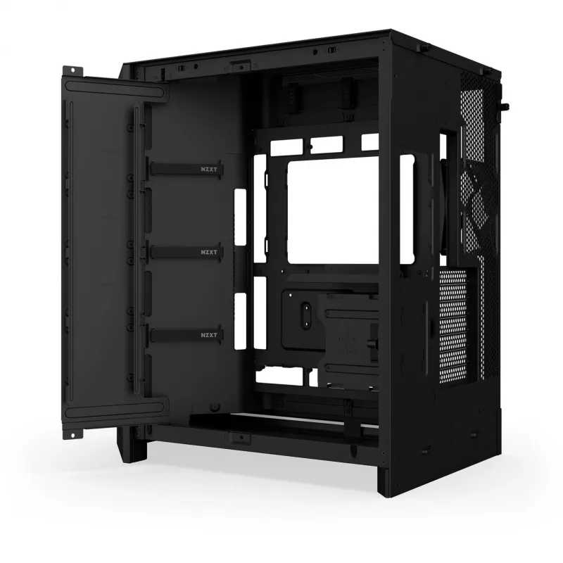 NZXT kompiuterio korpusas H9 Flow RGB+ Midi tower juodas