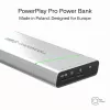 Nešiojama baterija Green Cell BPLGC20P 20800 mAh ličio jonų, USB-C PD 65W, 2x USB-C + 1x USB-A, aliuminio korpusas