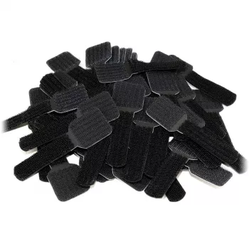 LABEL THE kabelis PRO sieninis Velcro kabelių laikiklių rinkinys, 50 vnt. - juoda
