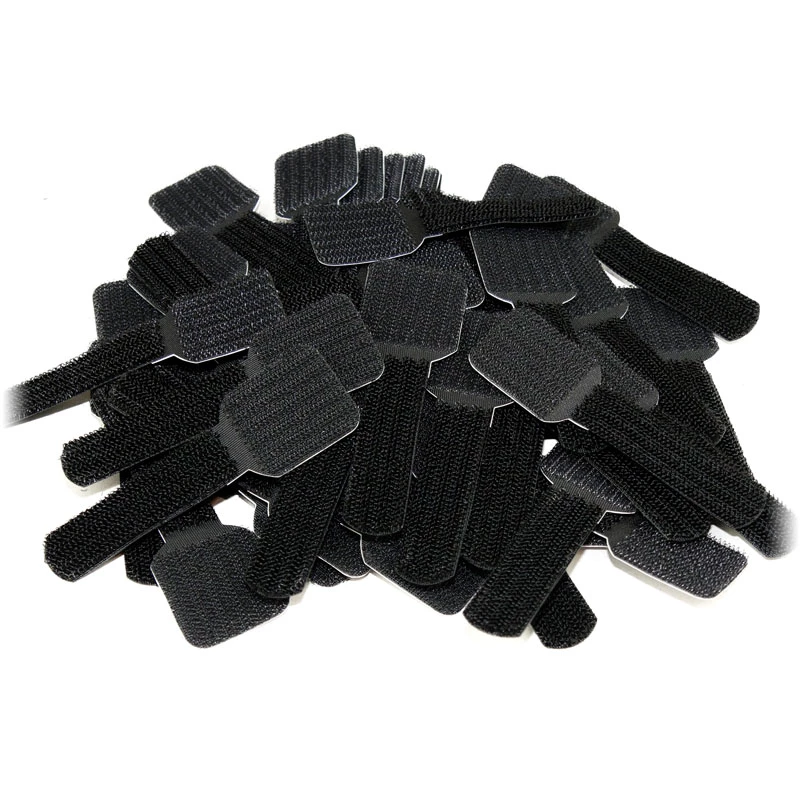 LABEL THE CABLE PRO Sieninis Velcro Laikiklis Kabeliams, 50 vnt. - juoda