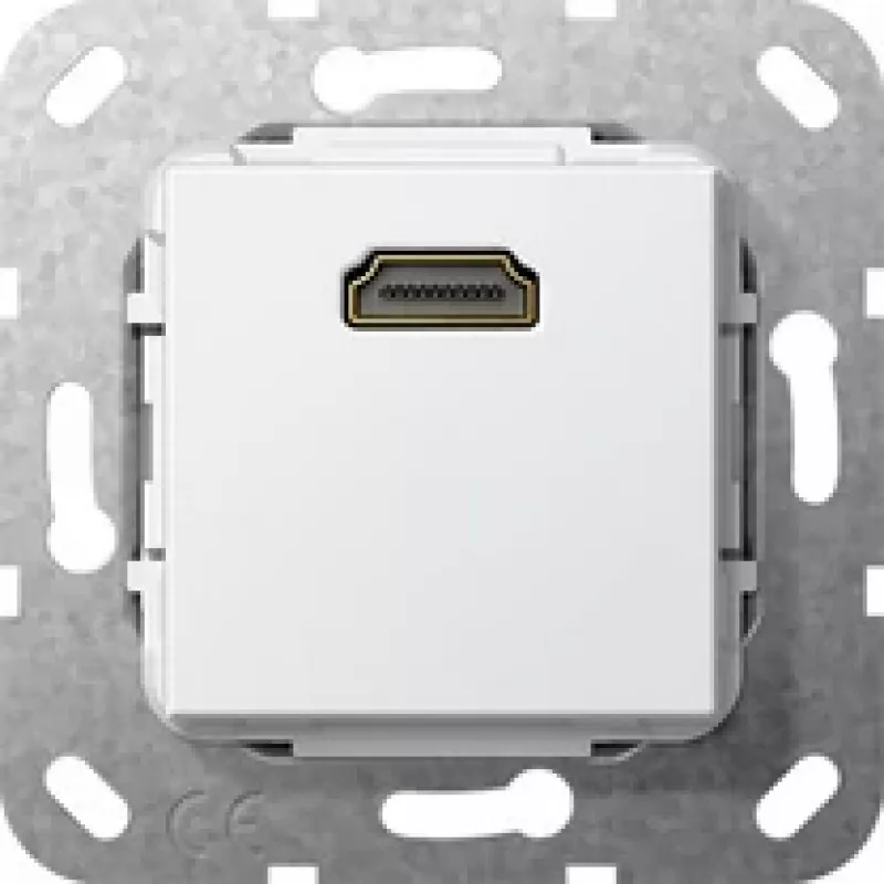 GIRA HDMI lyties keitiklis, grynai baltas, 566903 (566903)