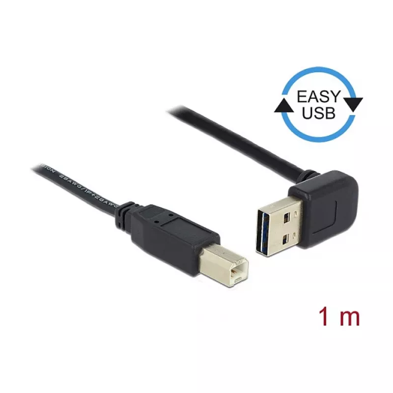 USB laidas DeLOCK 85558 USB 2.0 1 m USB A USB B juodas