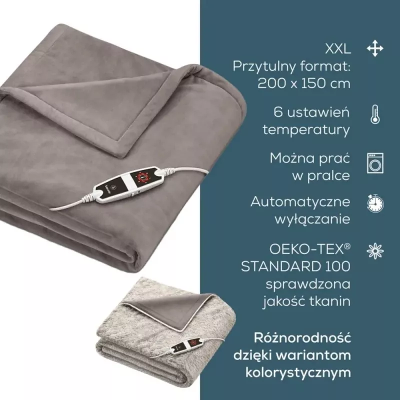 Elektrinė antklodė Beurer HD 150 XXL Cosy Taupe