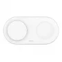 Belkin WIZ021VFWH – 2-in-1 belaidis įkrovimo kilimėlis su Qi2 technologija 15 W, baltas