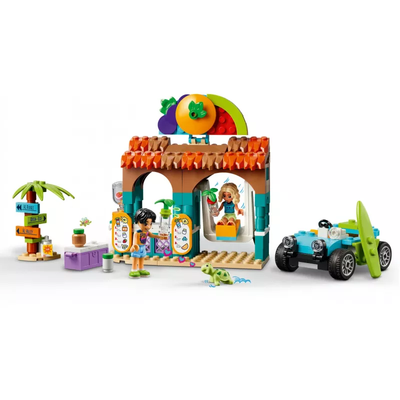 LEGO Friends paplūdimio kokteilių kiosko vaikų žaidimų maisto rinkinys, dovanojimo idėja mergaitėms ir berniukams nuo 6 metų, su 2 mini lėlytėmis, vėžliuko figūrėle ir