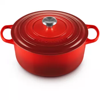 Le Creuset Signature 6,7 l apvalus raudonas