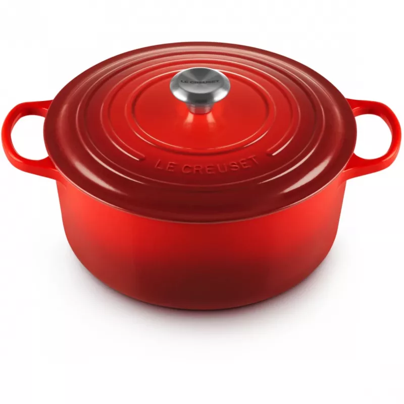 Le Creuset Signature 6,7 l apvalus raudonas