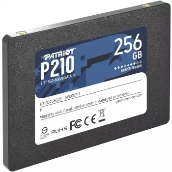 2.5 inch SATA III SSD Patriot P210 256 GB — 500 MB/s skaitymas, 400 MB/s rašymas, 7 mm