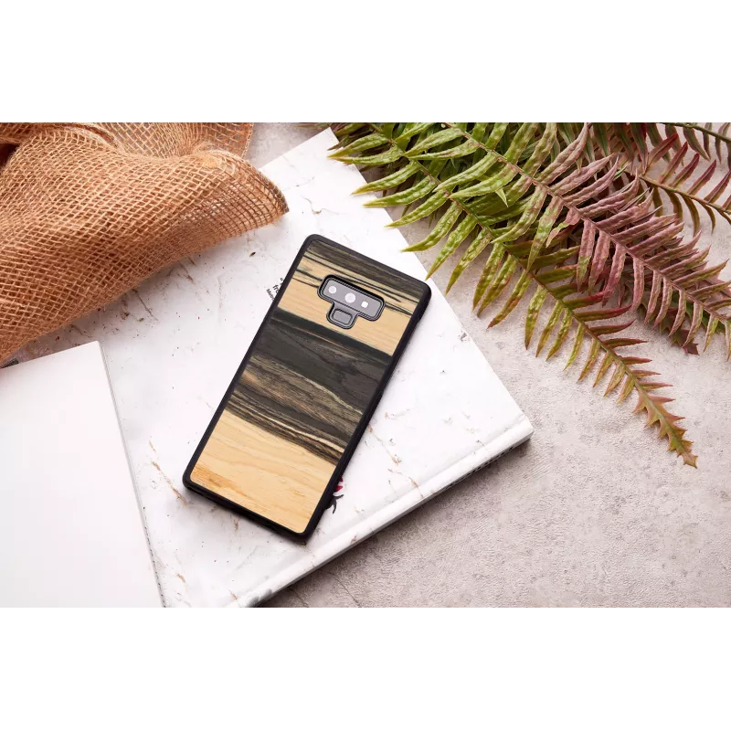 Išmaniojo telefono dėklas “man and wood”, skirtas „Samsung Galaxy Note 9“ – baltas juodmedžio