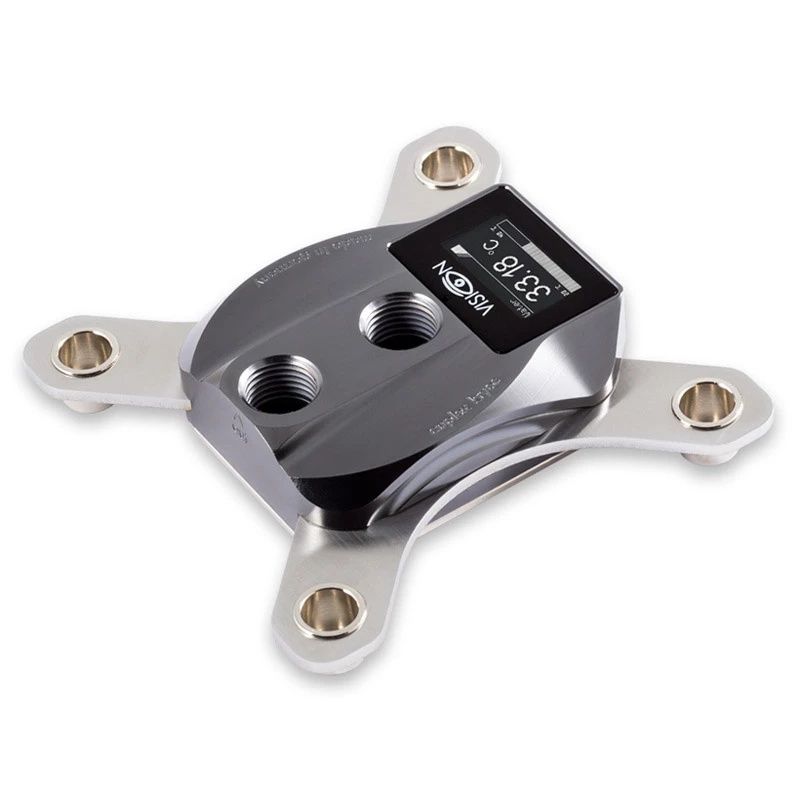 Water block Aqua-Computer cuplex kryos NEXT with VISION, skirtas LGA 1700 PVD/Nickel