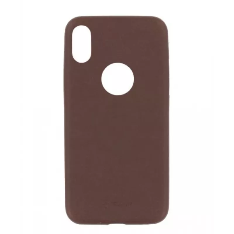 Apsauginis dėklas Tellur plonas Synthetic Leather, skirtas iPhone X/XS — rudas