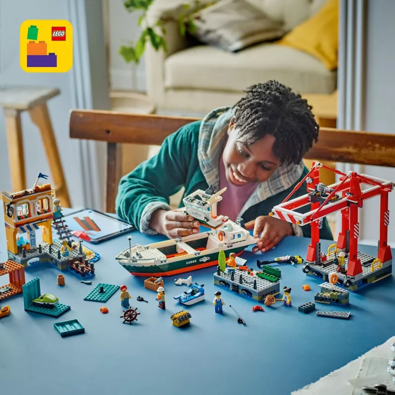 LEGO CITY 60422 Seaside Harbour with Cargo Ship