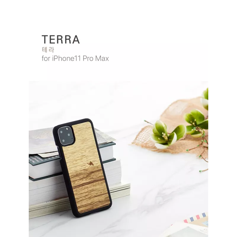 man and wood telefono dėklas iPhone 11 Pro Max — terra Juoda