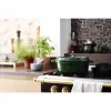 Staub La Cocotte 33 cm ovalus ketaus puodas, Bazilikų žalios spalvos