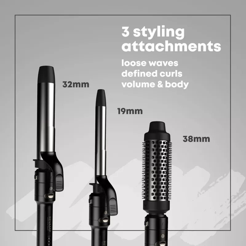 Plaukų formuotojas Revamp Multi Style Revolve CL-3500-EU 3-in-1 – šepetys, džiovintuvas, apimties suteikėjas