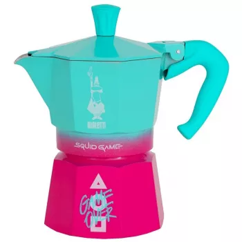 Moka pot Bialetti Squid Game mėlyna rožinė aliuminis