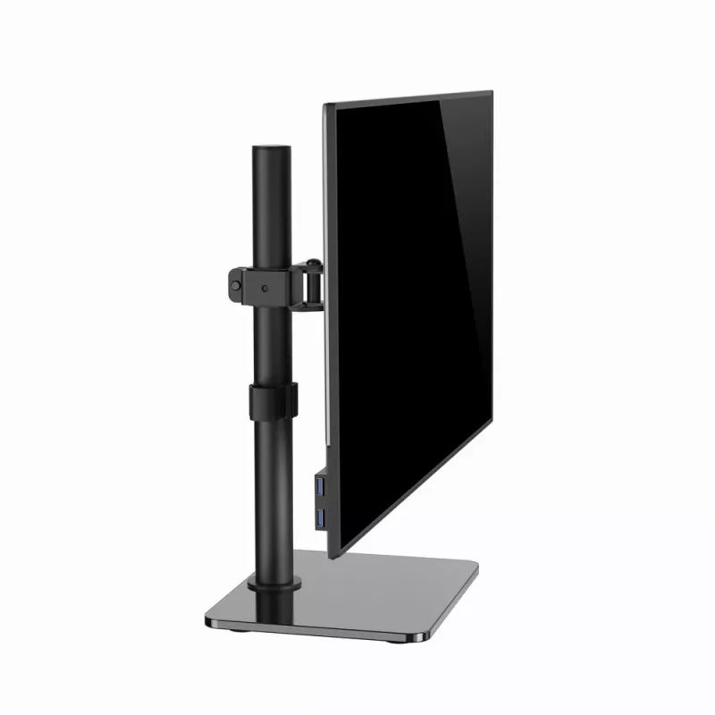 Monitoriaus stalo stovas GEMBIRD MS-D1ST-03 pilno judesio 17–32 colių ekranams, plieninis, juodas, VESA 75x75–100x100, 9 kg