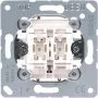 Mygtukinis jungiklis JUNG 535 U, 1 polius (1P), 250 V AC, 10 A, laidinis, metalinė balta