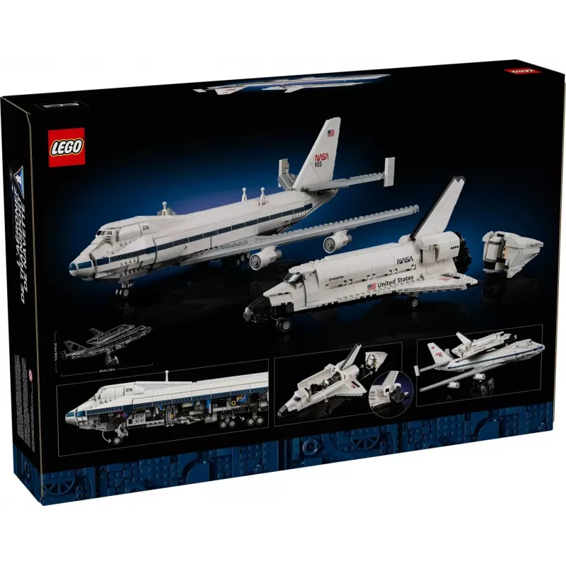 LEGO Icons Shuttle Aircraft 10360 konstruktorius — 2417 detalės, 270 × 535 × 630 mm demonstracinis modelis
