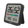 Vidaus temperatūros ir drėgmės jutiklis SAVIO CT-01/B atskirai stovintis, LCD, -10–55°C, 10–99% RH, CR2032