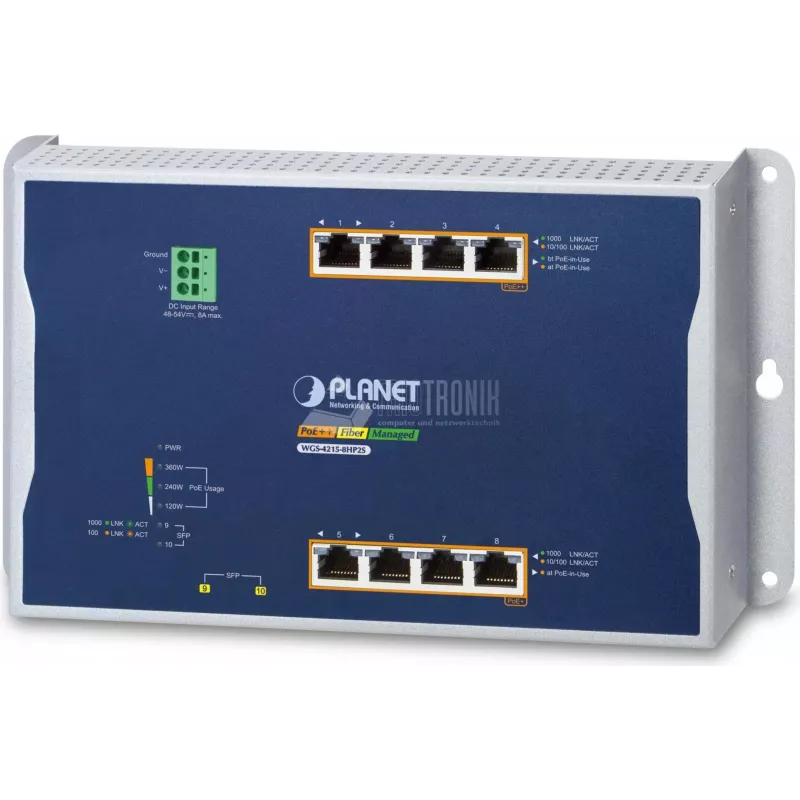 Valdomas komutatorius PLANET IP30 4 prievadų Gigabit Ethernet PoE