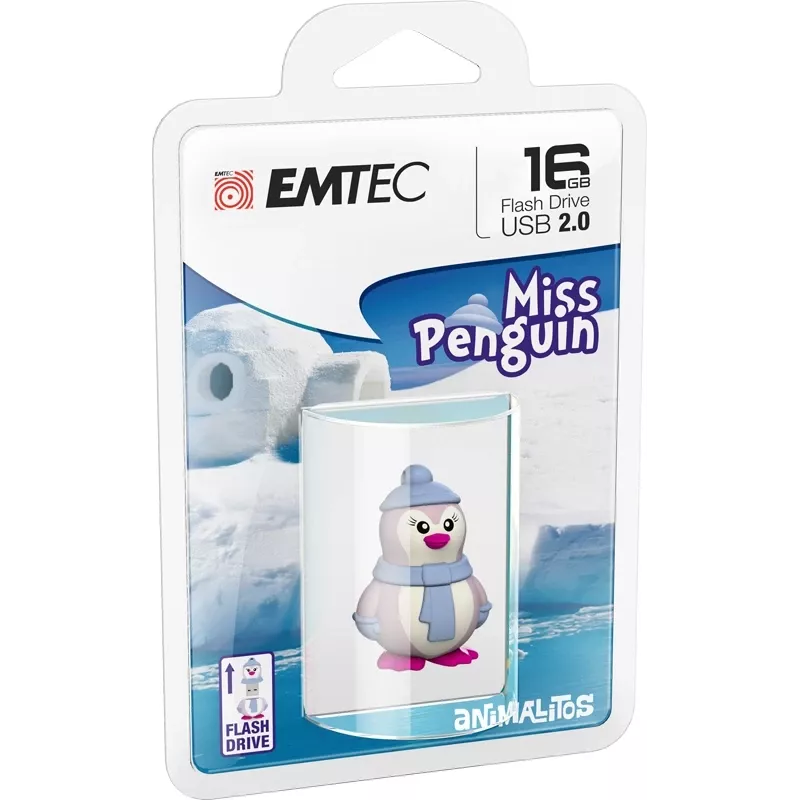 USB atmintinė Emtec 16 GB USB Type-A 2.0 Miss Penguin