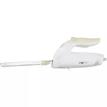Elektrinis peilis CLATRONIC EM 3062, rankinė maisto pjaustyklė, balta, nerūdijančio plieno peiliai, 160 W