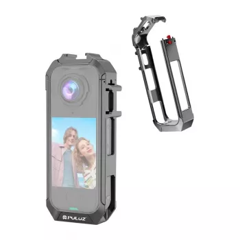Puluz metalinis apsauginis dėklas, skirtas Insta360 X4 Air (pilka spalva)