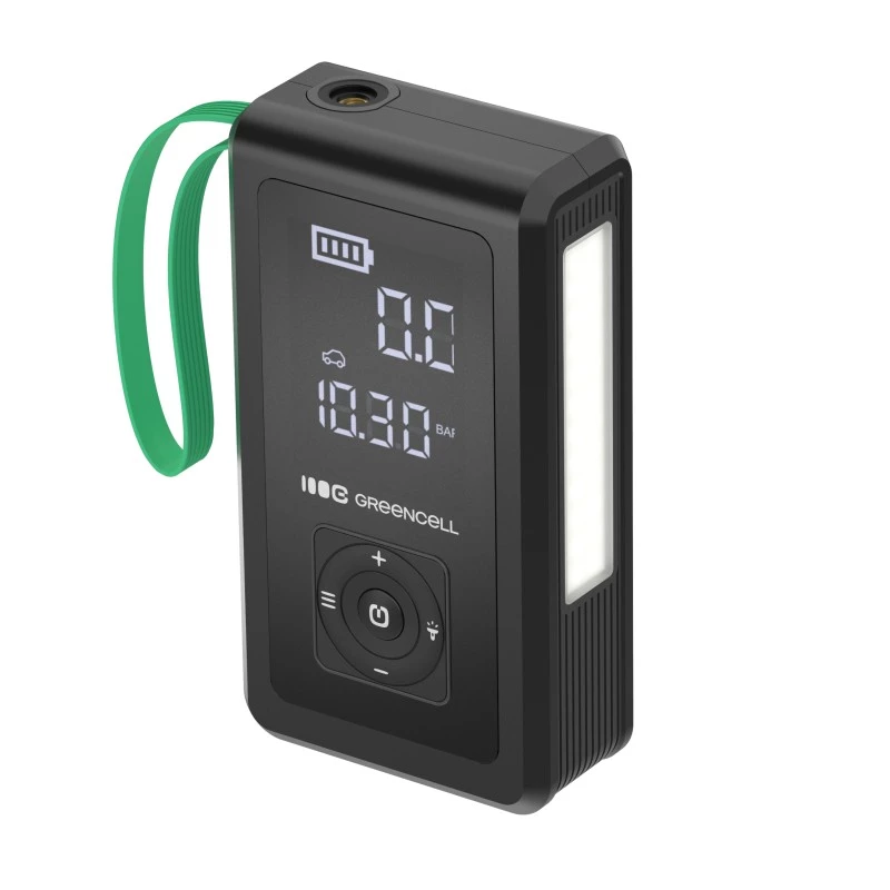 Išorinė baterija Green Cell CJSGC03 8000 mAh Li‑Ion, OLED ekranas, USB‑C ir USB‑A, 500 mA išvestis, įmontuotas žibintuvėlis