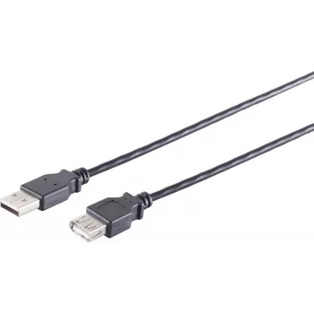 USB A į USB A laidas ShiverPeaks 13-24025, USB 2.0, 1 m, juodas