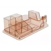 Stalinis Organizatorius DeLOCK 18341 Skaidrus Rudas Plastikas 145x250x85mm