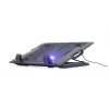 Nešiojamojo kompiuterio aušinimo padėklas Gembird NBS-1F17T-01, iki 17 colių, 1×15 cm ventiliatorius, USB 2.0, 370×265×33 mm, 350 mA, juodas