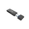 Kortelių skaitytuvas Unitek Y-9327A USB 3.2 Gen 1 Type-A — MicroSD/SD, 2 lizdai, 5000 Mbit/s, juodas