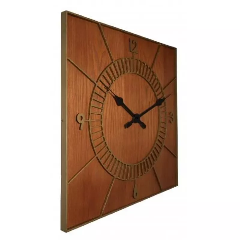 NeXtime klok 3112br Wood Square, 50x50 cm, sieninis, rudas