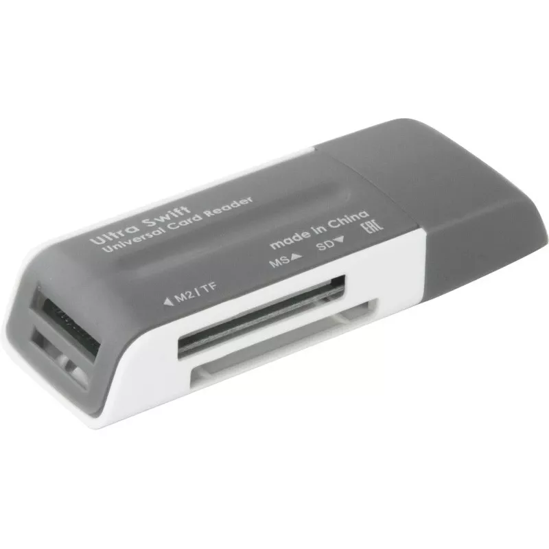 Kortelių skaitytuvas DEFENDER ULTRA SWIFT USB 2.0 modelis 83260 — suderinamas su SD ir microSD kortelėmis
