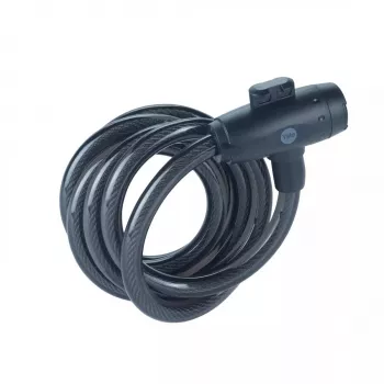 12 mm plieninis rakinamas dviračio lynas - YCK0/12/200/2 Juodas