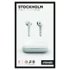Headset URBANISTA Stockholm — Belaidės Bluetooth į ausis įdedamos ausinės skambučiams ir muzikai, 10 m veikimo nuotolis, Baltos