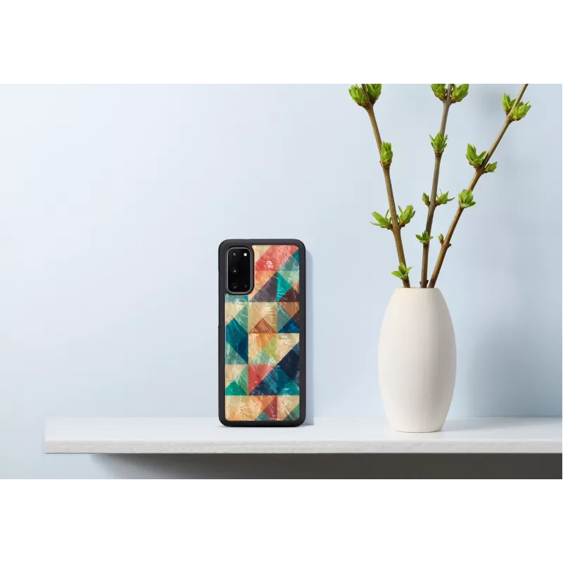Apsauginis telefono dėklas iKins, skirtas Samsung Galaxy S20 — Mosaic Juoda