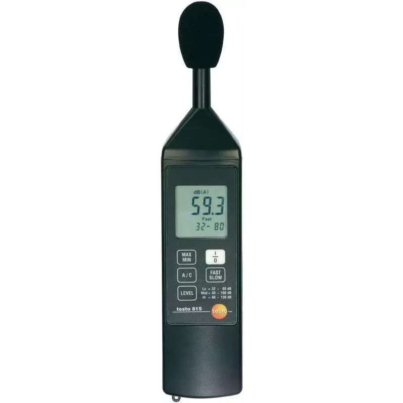 Testo 815 - Skaitmeninis - A svertinis - C svertinis - Greitas - Lėtas - 32 – 130 dB - 1 dB - 0,1 dB (0563 8155)