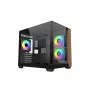 PC korpusas Cooler Master Elite 481 Wood — dviejų kamerų mATX su natūralaus medžio dizainu ir dviem grūdinto stiklo šonais
