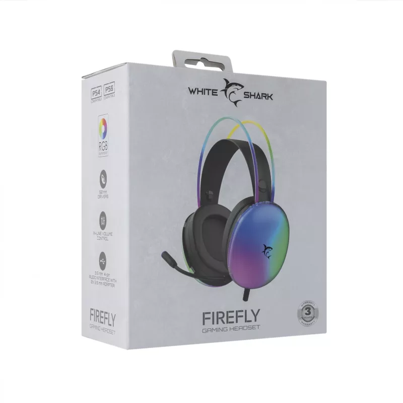 Ausinės White Shark GH-2342 Firefly, juodos