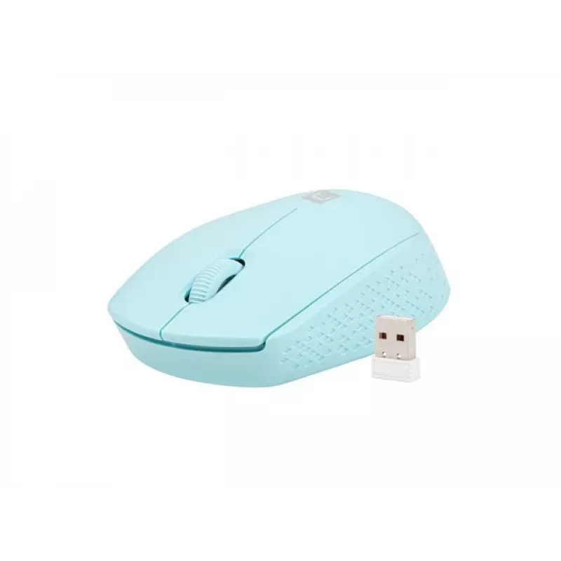 Belaidė abiem rankoms tinkama pelė NATEC STORK — Bluetooth + USB Type-A, 1600 DPI, 3 mygtukai, šviesiai mėlyna