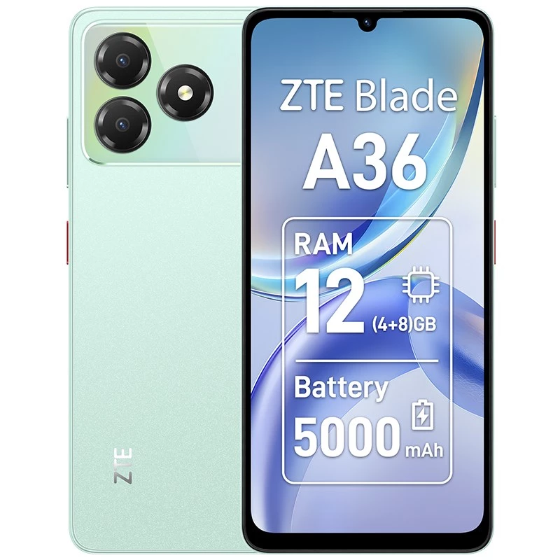 ZTE Blade A36 17,1 cm (6,75) Dual SIM Android 15 4G USB Type-C 4 GB 64 GB 5000 mAh žalias