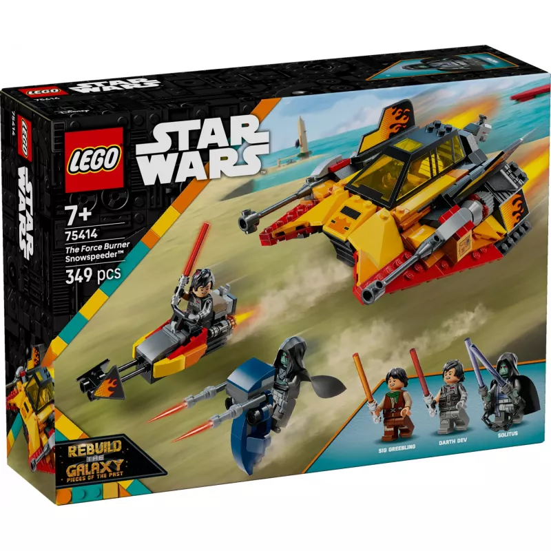 LEGO Star Wars Flame Speeder 75414 sniego transporto priemonės rinkinys — 349 dalys, 3 minifigūrėlės, amžius 7+