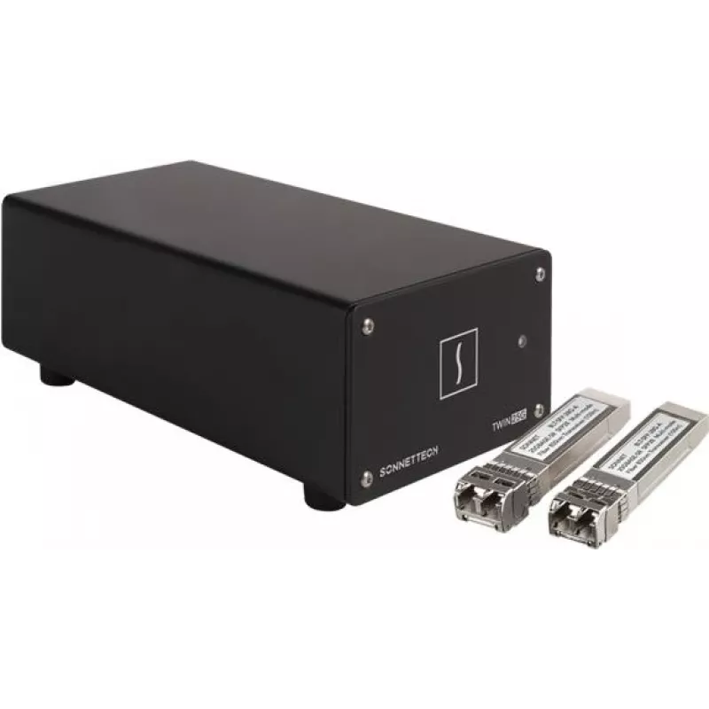 Sonnet Twin25G - Įmontuotas - Laidinis - Thunderbolt 3 - šviesolaidis - 25000 Mbit/s - Juoda (TWIN25G-TB)