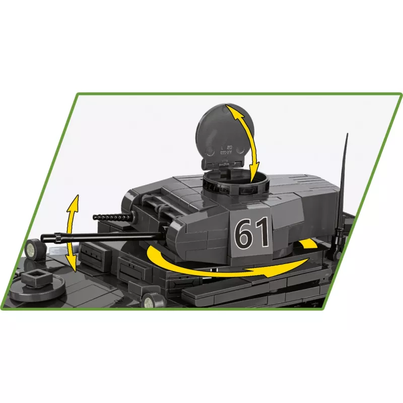 Konstruktorius Cobi Panzerkampfwagen II Ausf. F — 813 detalių, juodas, amžius 9+