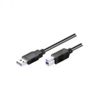 Wentronic Goobay USB 3.0 SuperSpeed kabelis, juodas, 3 m - USB 3.0 kištukas (A tipo) > USB 3.0 kištukas (B tipo) (93654)