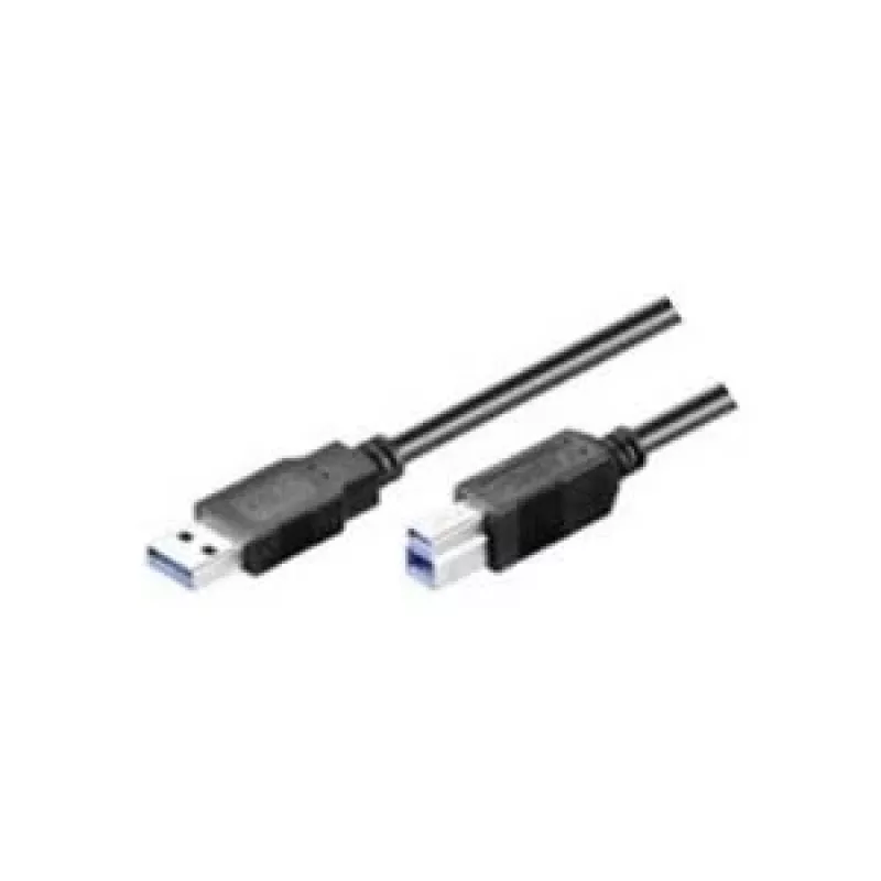 Wentronic Goobay USB 3.0 SuperSpeed kabelis, juodas, 3 m - USB 3.0 kištukas (A tipo) > USB 3.0 kištukas (B tipo) (93654)